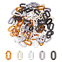 100Pcs 5 Style Acrylic Linking Rings, Quick Link Connectors, for Cable Chains Making, Oval