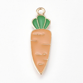 Alloy Enamel Pendants, Carrot
