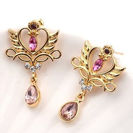 Cute and Exquisite Sailor Moon Heart-shaped Jewelry Earrings - European and American Style.