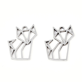 201 подвески из нержавеющей стали, наброски прелести, лиса