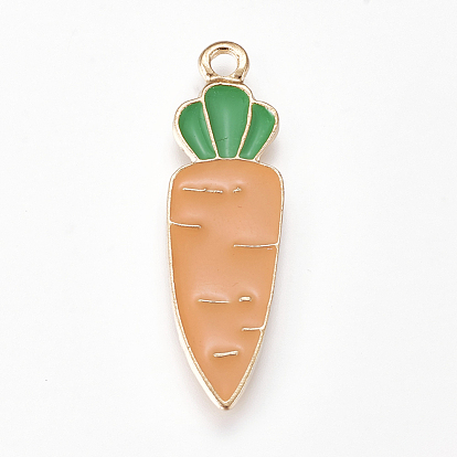 Alloy Enamel Pendants, Carrot