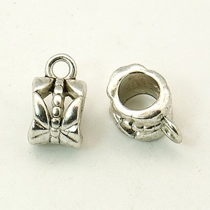 Tibetan Silver Hangers, Bail Beads, Lead Free, Cadmium Free and Nickel Free, Cup