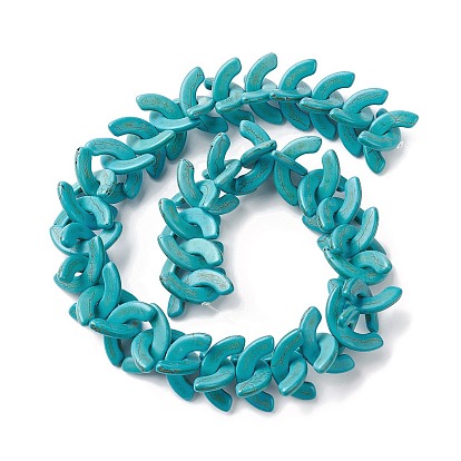 Synthetic Turquoise Beads Strands, Dyed, Arch