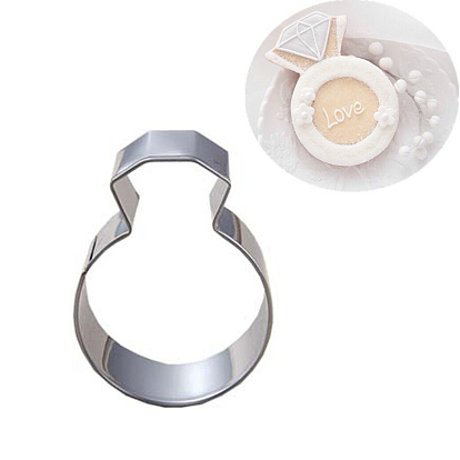 304 Stainless Steel Cookie Cutters, Cookies Moulds, DIY Biscuit Baking Tool, Diamond Ring Shape