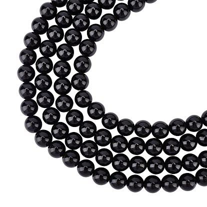 Natürlichen Obsidian Perlen Stränge, Runde