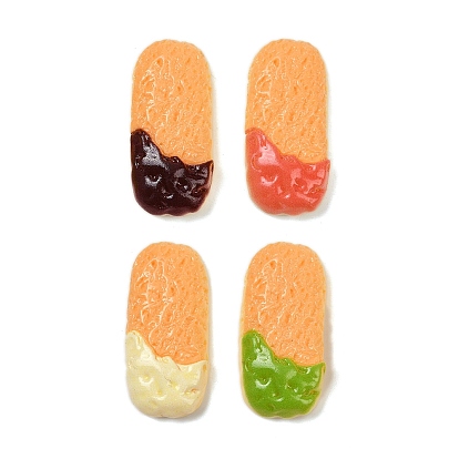 Непрозрачные кабошоны из смолы, имитация печенья, дамский пальчик