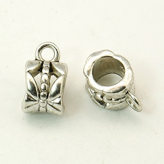 Tibetan Silver Hangers, Bail Beads, Lead Free, Cadmium Free and Nickel Free, Cup