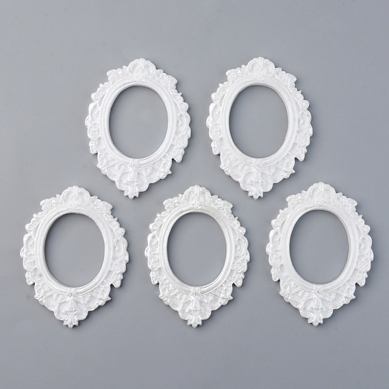 Настройки смолы кабошон, открытая задняя панель, овальные