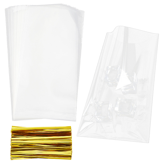 100пластиковые пакеты из полипропилена, с железными связями, прямоугольные