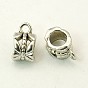 Tibetan Silver Hangers, Bail Beads, Lead Free, Cadmium Free and Nickel Free, Cup