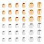 120Pcs Brass Spacer Beads, Long-Lasting Plated, Faceted Column