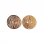 Mother of Pearl Buttons, Akoya Shell Button, Flat Round, Mixed Color, 15x1mm, Hole: 1.5mm