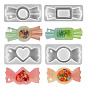 DIY Round/Heart/Rectangle Candy Pendant Silicone Molds, Quicksand Molds, Resin Casting Molds, for UV Resin, Epoxy Resin Craft Making
