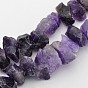 Natural Gemstone Nuggets Bead Strands, 12~16x6~15mm, Hole: 1mm, about 15.7 inch