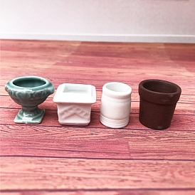 Miniature Porcelain Vase, for Dollhouse Accessories Pretending Prop Decorations
