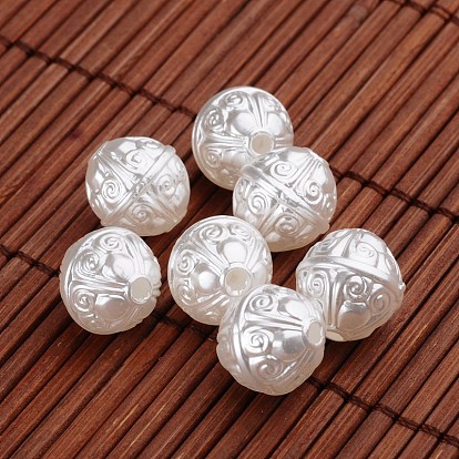 Round Acrylic Imitation Pearl Beads, 12mm, Hole: 2mm, about 620pcs/500g
