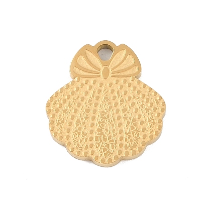 Ионное покрытие (ip) 304 брелоки из нержавеющей стали, ракушка с подвеской в виде бантика