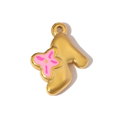 304 нержавеющей стальной эмали подвески, туфли на высоком каблуке прелести, ионное покрытие (ip), реальный 18 k позолоченный