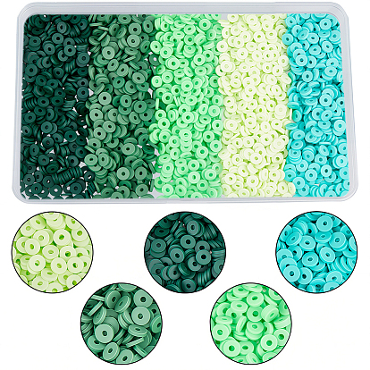 Плоские круглые бусины из глины ручной работы полимерные, диск хейши бусины для гавайских серег браслет ожерелья ювелирных изделий