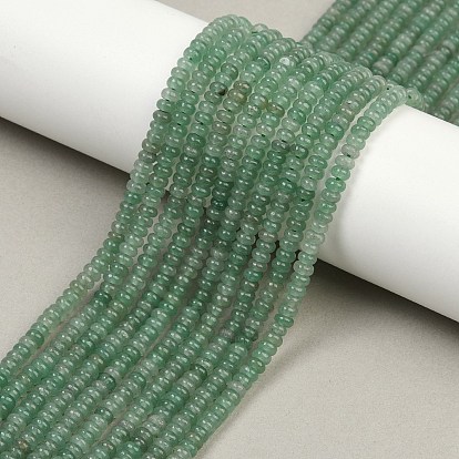 Естественный зеленый авантюрин бисер нитей, рондель