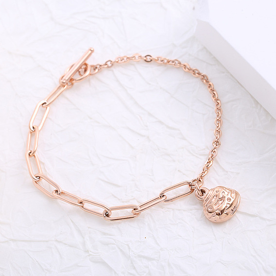 Из нержавеющей стали шарм браслеты, браслеты-цепочки из скрепок и тросов для женщин