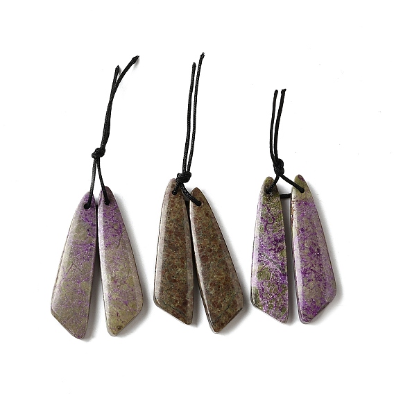 Подвески из натурального стихтита, крылатые прелести