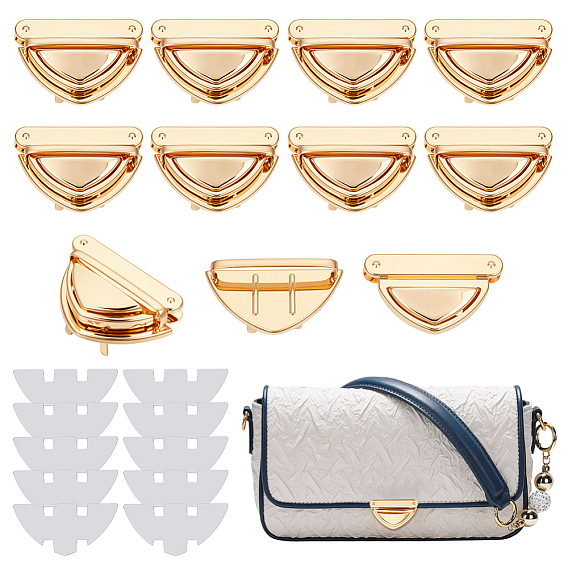 10 сумки железные замки для кошельков, принадлежности для изготовления сумочки своими руками, треугольные