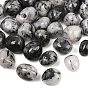 Natural Tourmalinated Quartz Beads, Tumbled Stone, Nuggets, No Hole/Undrilled, Vase Filler Gems