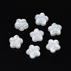 Perles de nacre en plastique ABS, fleur
