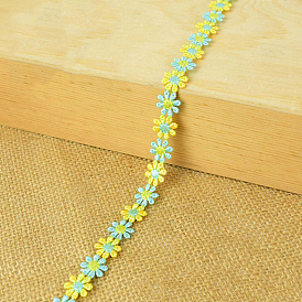 Отделка из полиэстера, вышитые декоративные ленты, для шитья или художественного оформления, цветок