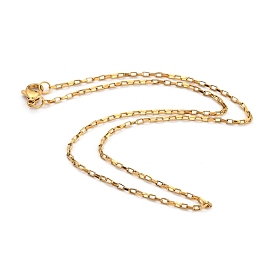 304 Stainless Steel Venetian Chain/Box Chain Necklaces, with Lobster Claw Clasps