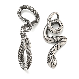 316 Surgical Stainless Steel Pendants, Snake Charm