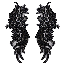 Тканевые нашивки со стеклянными стразами, ремонт швейное ремесло украшение, форма хвоста феникса