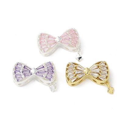 Латунные микро проложить кубического циркония подвески, бантом прелести