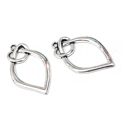 Сплавочные подвески тибетского стиля, без кадмия и без свинца, 39.5x23x2.5 мм, Отверстие : 2 мм , около 290 шт / 1000 г