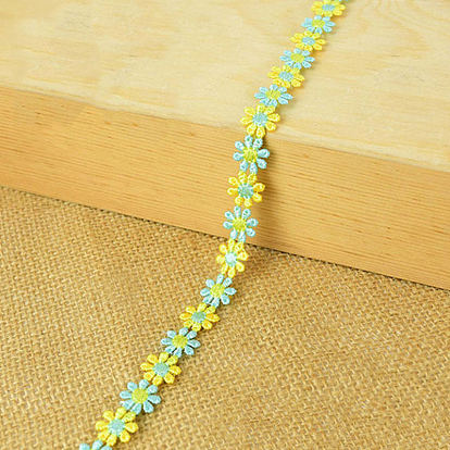 Отделка из полиэстера, вышитые декоративные ленты, для шитья или художественного оформления, цветок