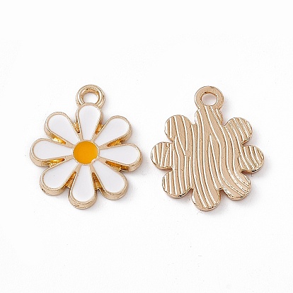 Emaille Anhänger Legierung, heller Glanz, Chrysanthemen-Charme