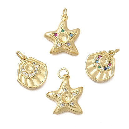 Латунные микро проложить кубического циркония подвески, без кадмия и без свинца, реальный 18 k позолоченный, стойки покрытие, долговечный, с целью перехода в кольце