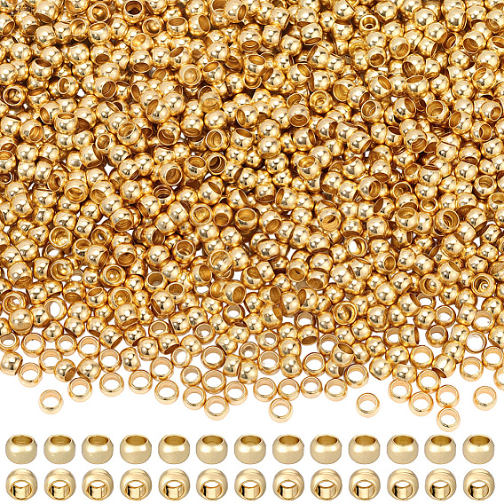 Зажимные бусины из латуни, рондель