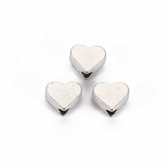 Tibetan Style Alloy Beads, Heart, Cadmium Free & Lead Free