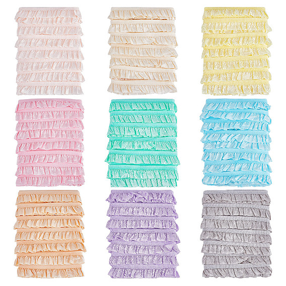 45м 9 цвета полиамидные нити кружевная отделка, шитье кружевной ленты