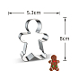 DIY 430 Stainless Steel Christmas Gingerbread Man Cutter Candlestick Candle Molds, Fondant Biscuit Cookie Cutting Mould