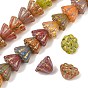 Bemalte Lackierte Glasperlen, goldenen Metall umschlungen, seedpod der Lotus