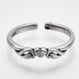 Aleación anillos de dedo del manguito, corazón del vuelo