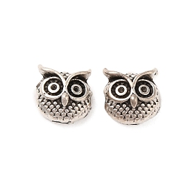 Tibetan Style Alloy Beads, Owl