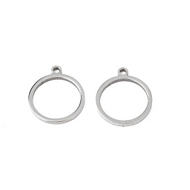 304 Stainless Steel Charms, Ring