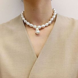 Unique Design Pearl Choker Necklace for Women - Natural-Looking Baroque Pearls
