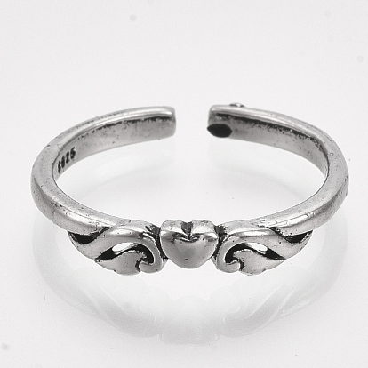 Aleación anillos de dedo del manguito, corazón del vuelo