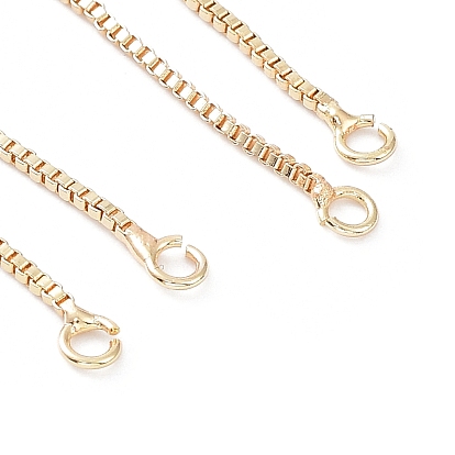 Rack Plating Brass Box Chain Link Bracelet Making, Slider Bracelets, Long-Lasting Plated