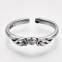 Alloy Cuff Finger Rings, Flying Heart